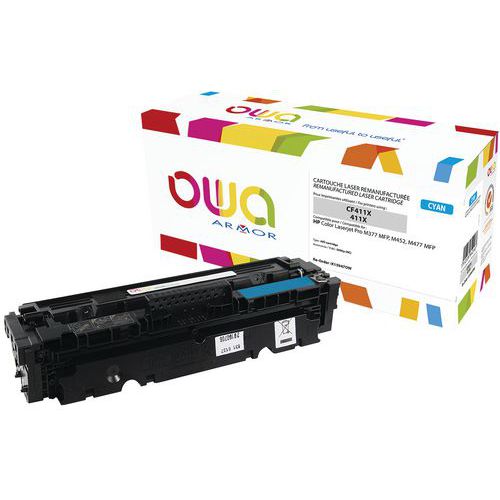 Toner reconditionné HP CF411X Cyan - OWA