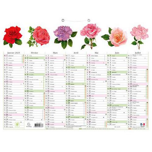 Calendrier Fleurs semestriel 2025 - Exacompta