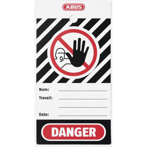 Étiquette de consignation - DANGER - Lot de 100 - Abus