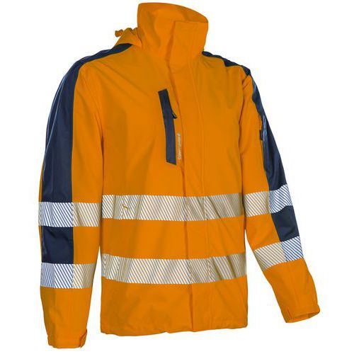 Veste de pluie softshell légère Hotaru - Orange/marine - Coverguard