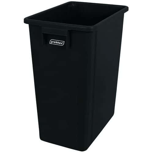 Collecteur en plastique recyclé - 40L - Noir - Probbax