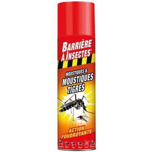 Aérosol moustiques tigres foudroyant - 400ml - Barrière A Insectes