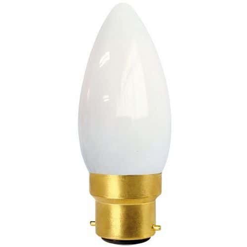 Led flamme lisse C35 - 5W - B22 dimmable opaline - Girard Sudron