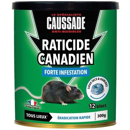 Raticide canadien forte infestation - 1,5kg - Caussade