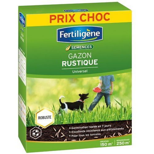 Semence gazon rustique universel - 150m - 3.75kg - Fertiligene