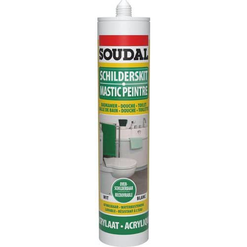 Mastic acrylique peintre spécial pièce humide - Soudal