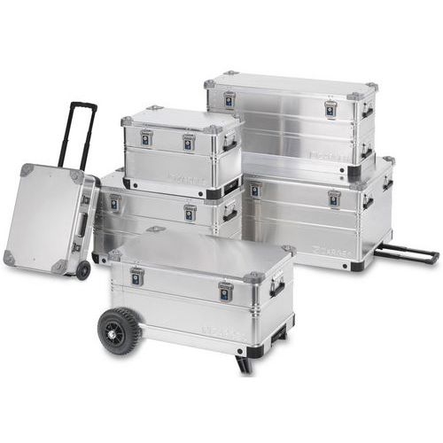 Caisse de transport aluminium à roulettes 28 à 195L – Modèle K424 XC