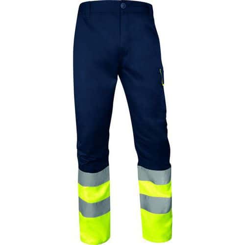 Pantalon haute visibilité Classe 1 - Jaune Bleu Marine - Delta Plus