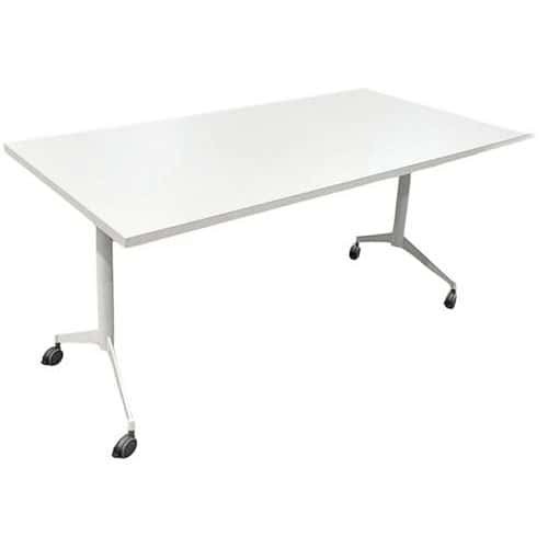 Table de réunion reconditionnée pliante avec roulettes – 160 cm