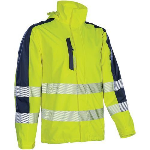 Veste de pluie softshell légère Hotaru - Jaune/marine - Coverguard