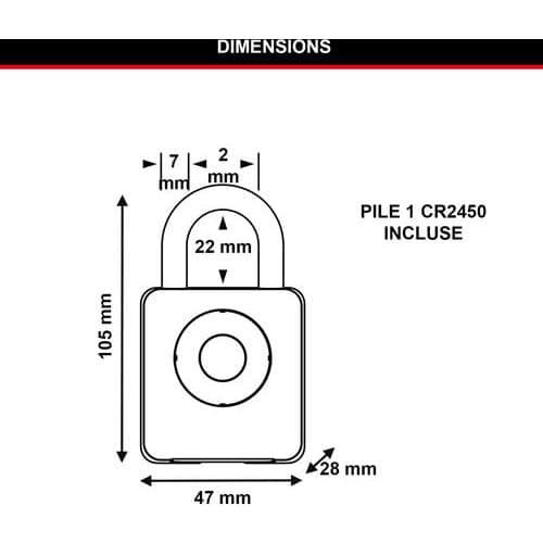 Cadenas Bluetooth intérieur 4400EUREC - Master Lock