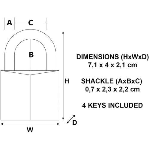 Cadenas à clés réversibles 1145PEURD - Master Lock