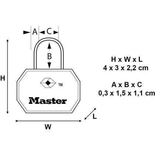 Cadenas TSA 4681EURTBLK - Master Lock