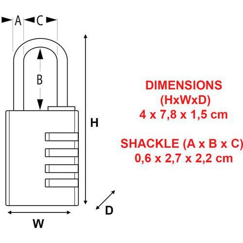 Cadenas à combinaison 7640EURD - Master Lock