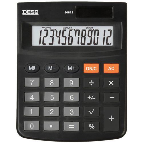 Calculatrice de bureau compacte 30812 - 12 chiffres - Desq