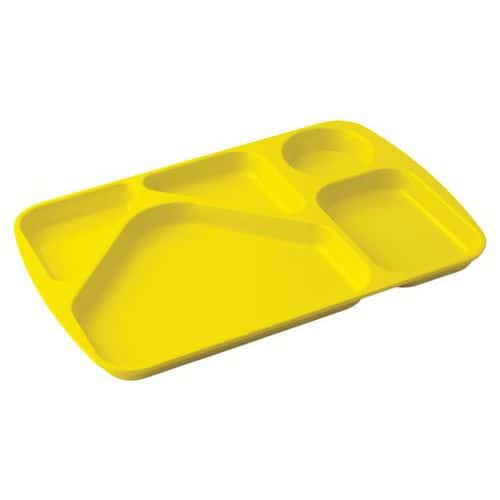 Lot de 6 plateaux à 5 compartiments mélamine Plastorex