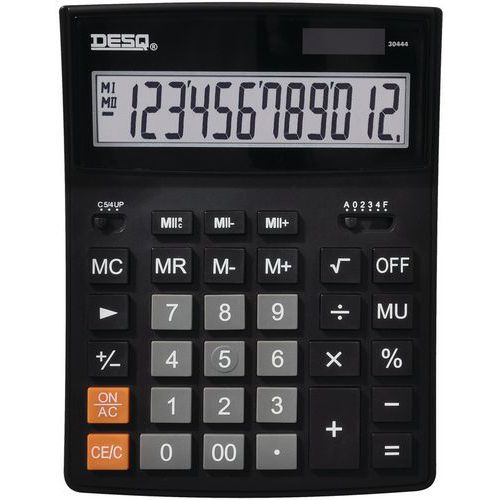 Calculatrice de bureau 30444 - Affichage 12 chiffres XLarge - Desq