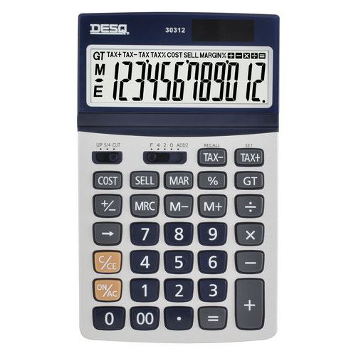 Calculatrice de bureau 30312 - Affichage 12 chiffres XLarge - Desq