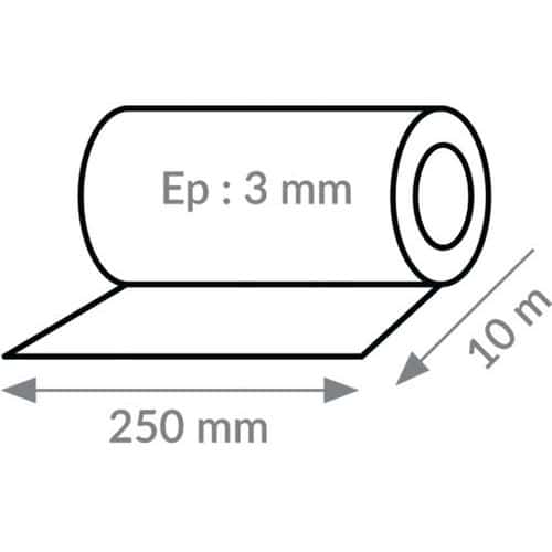 Matelas acoustique antivibratoire Résiliant 3 mm - Wattelez