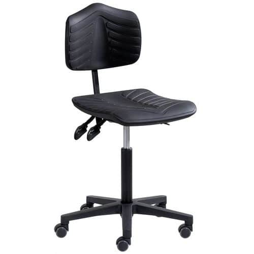 Siège Ergosoft polyamide ergonomique assise basse sur roulettes Sofame