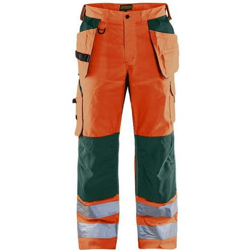 Pantalon aéré haute-visibilité à stretch orange fluo vert - Blåkläder