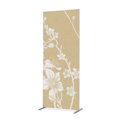 Cloison Deco En Tissu Fleurs De Cerisier Japonais Abstraites Beiges - Showdown Displays