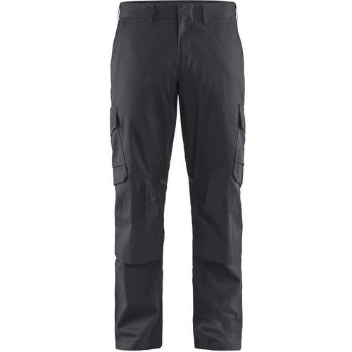 Pantalon d'industrie à poche genouillère gris moyen noir - Blåkläder