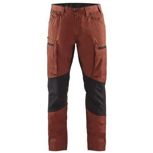 Pantalon maintenance +stretch rouge/noir - Blåkläder