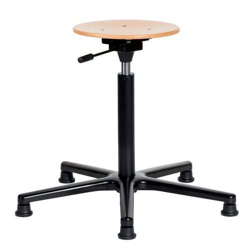 Tabouret Natur assise réglable basse sur patins - Sofame