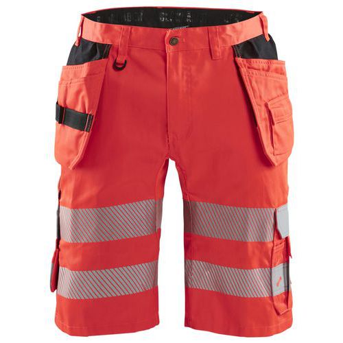 Short artisan haute-visibilité à stretch rouge fluo - Blåkläder