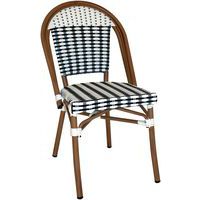 Chaise Cancale structure alu assise dossier wicker Stamp