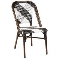 Chaise Montmartre noir/blanc Stamp