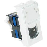 Plastron mosaic 22,5X45 1 port RJ45 cat 6 stp