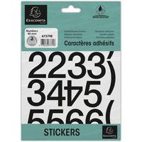 Stickers adhésifs chiffres 0 à 9 40 mm coloris noir - Stickers