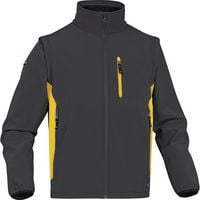 Veste softshell manches amovibles MYSEN2 - Gris/jaune