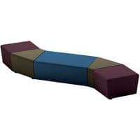 Pack 5 poufs Maldiv ambiance PVC Sokoa