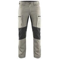 Pantalon services stretch beige/noir