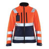 Veste softshell haute visibilité femme orange fluorescent/marine