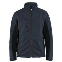 Veste softshell marine foncé/noir, col molletonné