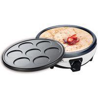 Crêpière Anti-adhésif - 1000 W - 2 plaques amovibles