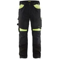 Pantalon artisan sans poches flottantes noir/jaune fluo - Blåkläder