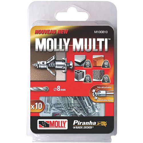 Chevilles Molly Multi X30 + Pince - Molly 