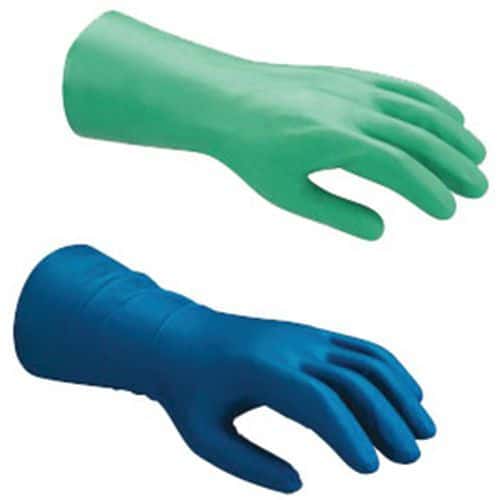 Gants latex produits chimiques DELTA PLUS VE920 bleu