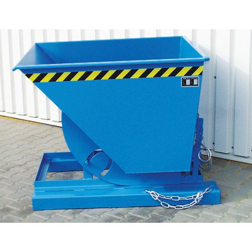 Benne Basculante Ak Bleu Sur Socle 500 A 1000 L Manutan Fr