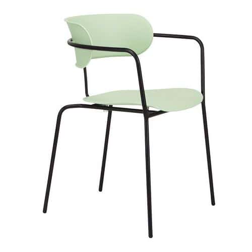 Chaises Bistro - Pied Noir / Assise Verte