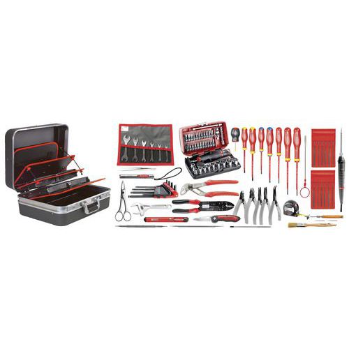 Set d'outils électricien mixte 31 pcs. dans boîte à outils (41241)