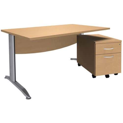 Pack Bureau Panneau et caisson 3 tiroirs