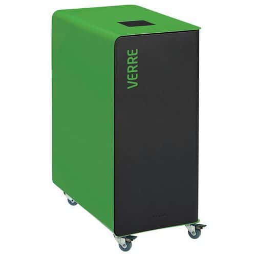 Borne De Tri 90l Cubatri Mobile Manganèse/vert